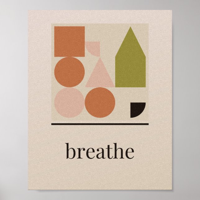 Atme Boho Terrakotta Sonnenbogen Wandkunst Poster (Vorne)