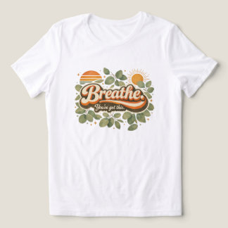Atme, du schaffst das Retro-Natur-Design Tri-Blend Shirt
