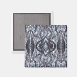 Atme dunkelblaue abstrakte Aquarellkunst Magnet