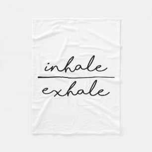 Atme ein & Atme aus Yoga Liebhaber Damen Yoga Fleecedecke