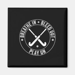 Atme Ein Blute Aus Spiele Weiter - Vintage Feldhoc Magnet