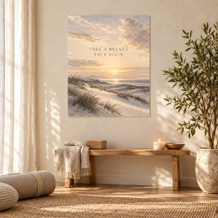 Atme ein und beginne Kunstprint Poster