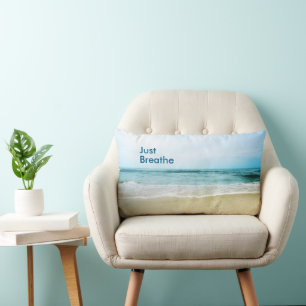 Atme einfach am Strand Lendenkissen