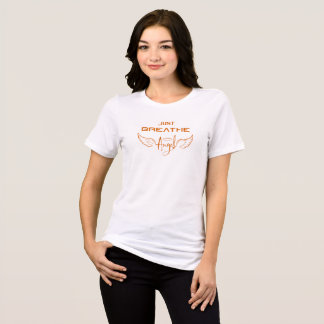 "Atme einfach Engel" Flügel Spirituelle Motivation Tri-Blend Shirt