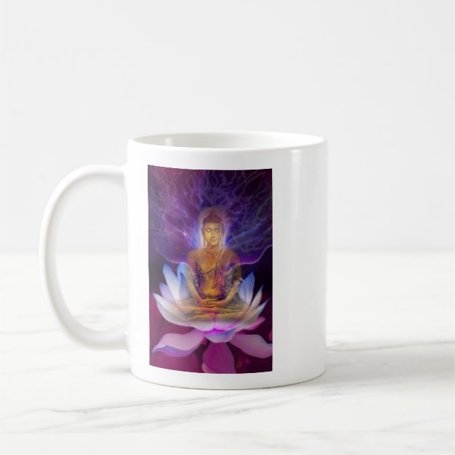 Atme einfach... LotusBudhha-Tasse Kaffeetasse (Links)