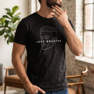 Atme Einfach Minimalistisches T-Shirt Linienkuns