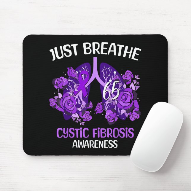 Atme einfach Mukoviszidose-Bewusstsein Mousepad (Mit Mouse)