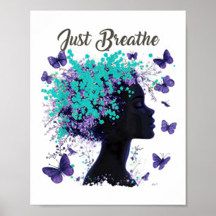 Atme einfach Vorbeugung von Selbstmord Psychische Poster