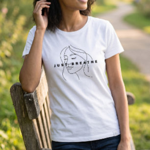 Atme einfach Weißes Damen-T-Shirt   Minimalistisch T-Shirt