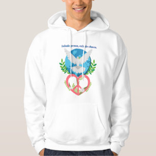 Atme Frieden ein, atme Chaos aus Hoodie – Taube, E