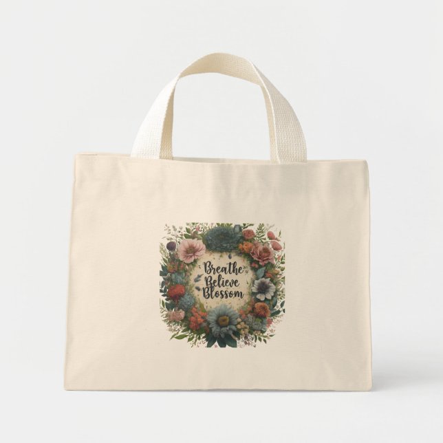 Atme, glaube, blühe - Winzige Tasche (Vorne)