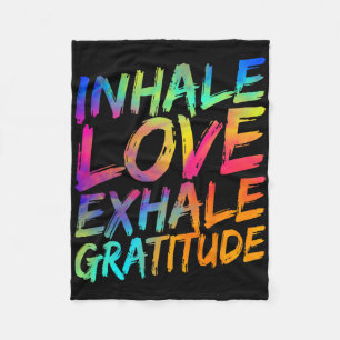 Atme Liebe Ausatmen Dankbarkeit Yoga Meditation Sp Fleecedecke