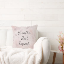 Atme. Ruhe. Wiederhole. Elegantes Rosafarbenes Flo