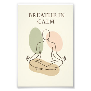Atme ruhige Minimalist-Meditationsposter ein Fotodruck