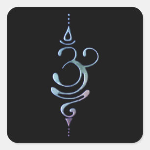 Atmen 1 quadratischer aufkleber