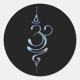 Atmen 1 runder aufkleber