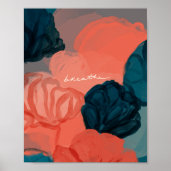 "Atmen" Abstrakte Blüte Poster