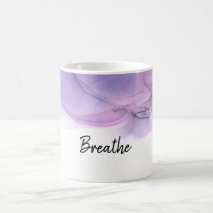 *~* atmen abstrakte Watercolor-Lavendel-Magenta Kaffeetasse