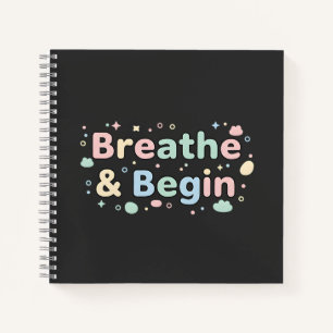 Atmen & Beginnen Pastell-Notizbuch Notizbuch