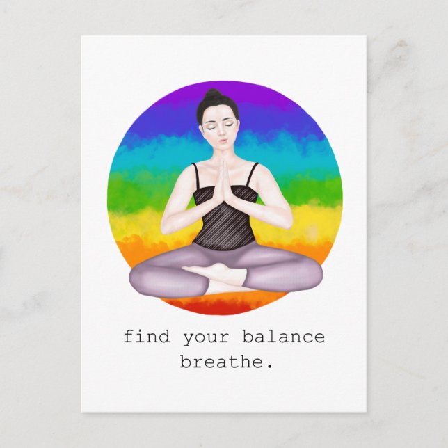 atmen. Chakras Postkarte (Vorderseite)