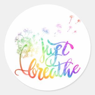 Atmen   Kronleuchter im Wind Runder Aufkleber