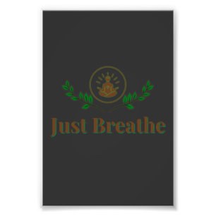 Atmen   Minimales Calming-Design für Mindfuln Fotodruck