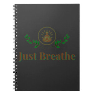 Atmen   Minimales Calming-Design für Mindfuln Notizblock