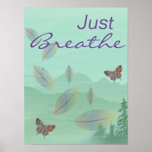 Atmen - Motivierend Entspannung in der Natur Poster