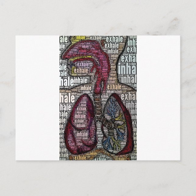 Atmen Postkarte (Vorderseite)