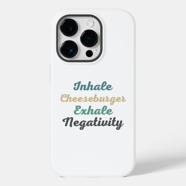 Atmen Sie Cheeseburger Exhale Negativativity Phone Case-Mate iPhone Hülle (Rückseite)