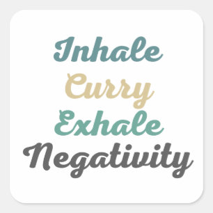 Atmen Sie Curry Exhale Negativity Stickers ein