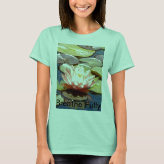 Atmen Sie den vollständig rosa Lotus-T - Shirt ein