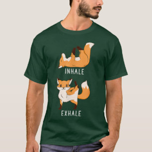Atmen Sie Ehale Fo Lustiges Waldtier Yoga ein T-Shirt