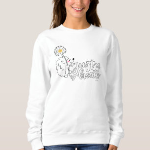 Atmen Sie einfach den inspirierenden Zitat Blumenl Sweatshirt
