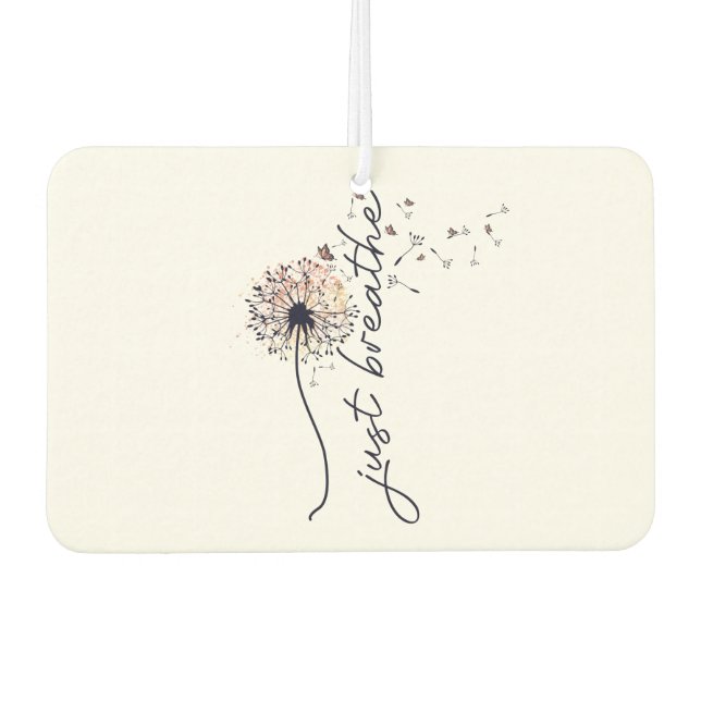 Atmen Sie einfach den Kronleuchter Ermutigung Yoga Autolufterfrischer (Vorderseite)