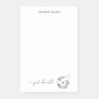 Atmen Sie einfach den Zitat-Kronleuchter im Windsk Post-it Klebezettel