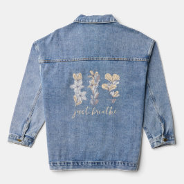 Atmen Sie einfach die Blume Jeansjacke