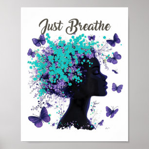 Atmen Sie einfach die Suizidprävention Psychische Poster