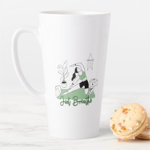 Atmen Sie einfach die Yoga-Medizin-Pose aus Milchtasse