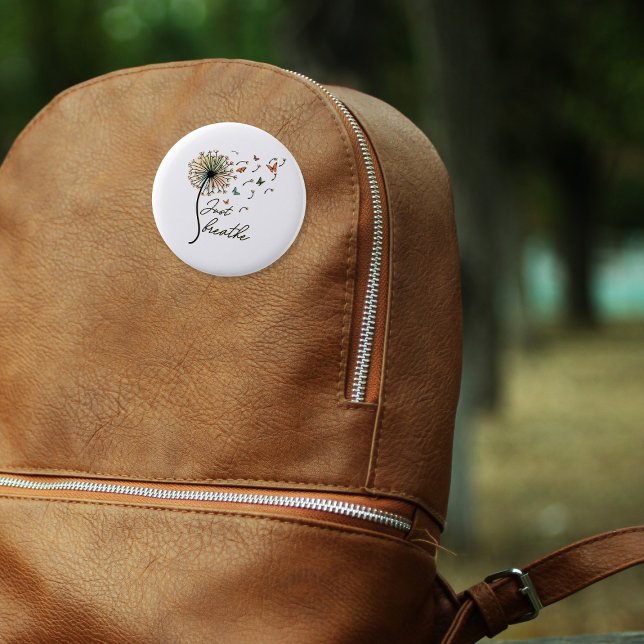 Atmen Sie einfach ein inspirierendes Zitat-Geschen Button (Von Creator hochgeladen)