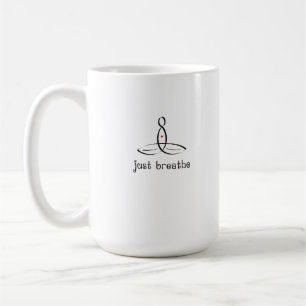Atmen Sie einfach - schwarze extravagante Art Kaffeetasse