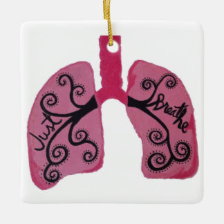 Atmen Sie einfach Weihnachtsverzierung Keramikornament