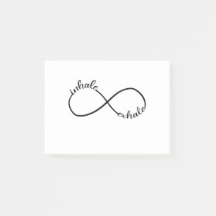 Atmen Sie Exhale Infinity Symbol T - Shirt Yogi Post-it Klebezettel