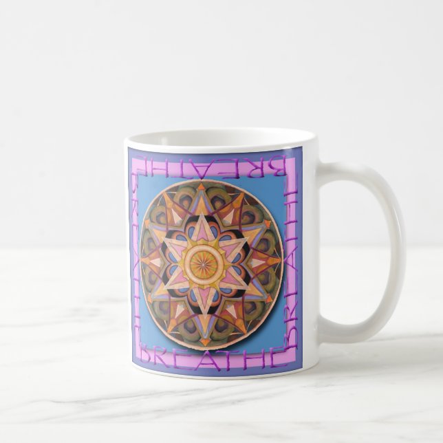 Atmen Sie in der Dankbarkeit Kaffeetasse (Rechts)