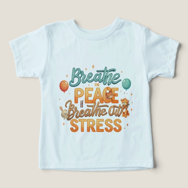 Atmen Sie in Frieden, atmen Sie Stress aus" (Design Vorderseite)