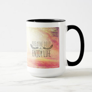 Atmen Sie tief Tasse