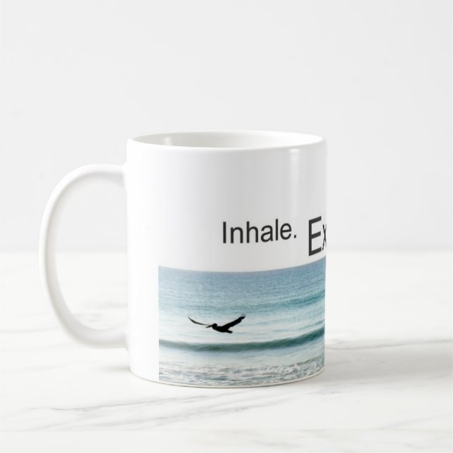 Atmen Sie u. entspannen Sie sich Kaffeetasse (Links)