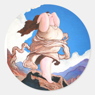 Atmen Sie...und die Göttin im Inneren freischalten Runder Aufkleber