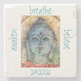 Atmen Sie wecken BuddhasteinUntersetzer Steinuntersetzer