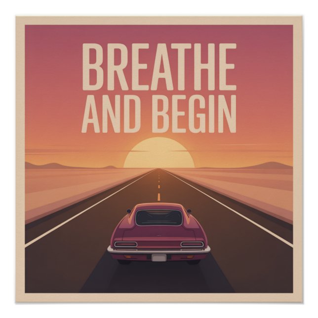 Atmen und Beginnen Poster (Vorderseite)